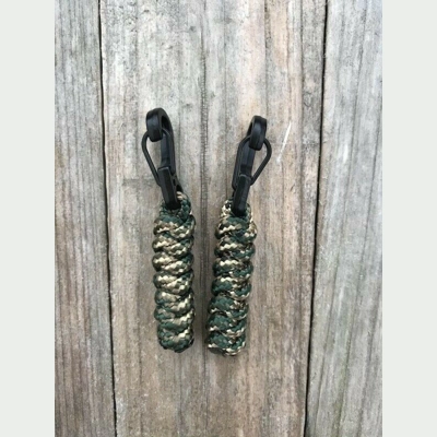 Recon Camo Paracord Snake Knot 'Bivvy Zip Pulls' 1Pair