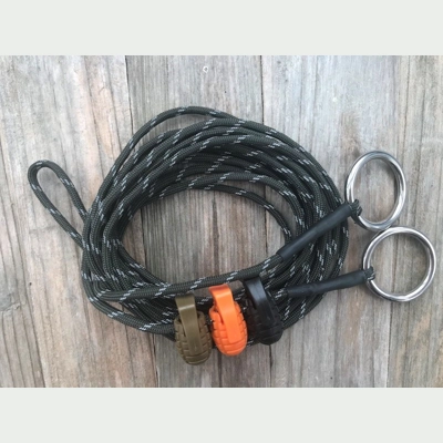 Olive Drab Reflective 12' Distance Stick Marker Cord 3 Grenade Markers