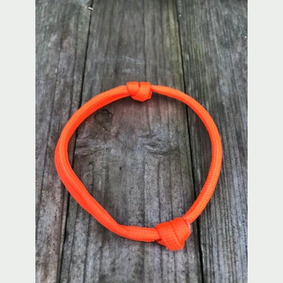 Neon Orange Adjustable 550 Paracord Friendship Bracelet