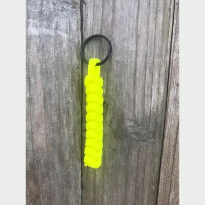 Neon Yellow Paracord 'Snake Knot' Keychain Keyring Key Fob