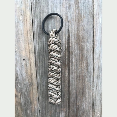 Sand Camo Paracord 'Snake Knot' Keychain Keyring Key Fob