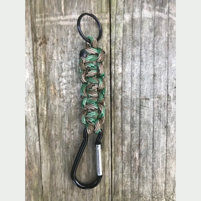 Scout Camo Paracord 'Cobra Weave' Keychain Keyring Carabiner.