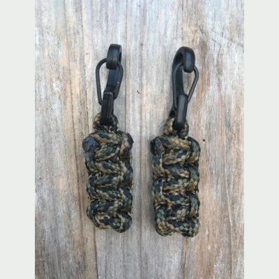 Tactical Camo Paracord Cobra Weave 'Bivvy Zip Pulls' 1Pair