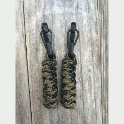 Tactical Camo Paracord Snake Knot 'Bivvy Zip Pulls' 1Pair