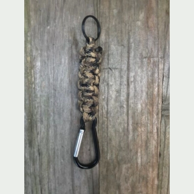 Tomahawk Paracord 'Cobra Weave' Keychain Keyring Carabiner.