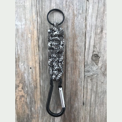 Tundra Paracord 'Cobra Weave' Keychain Keyring Carabiner.