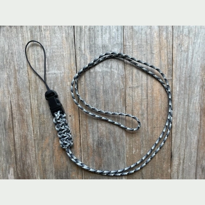Urban Camo Paracord 'Bite Alarm Receiver Neck Lanyard'.