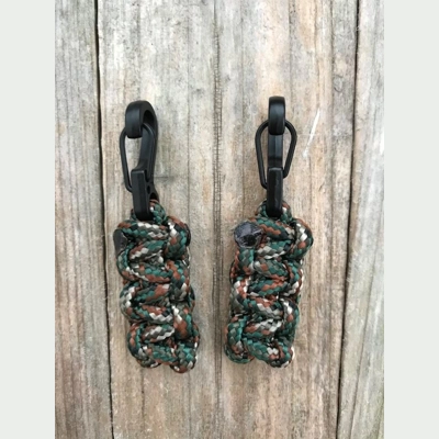 Army Green Camo Paracord Cobra Weave 'Bivvy Zip Pulls' 1Pair