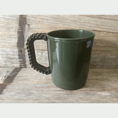Woodland Camo Paracord 'Cobra Wrapped' Carp Fishing Mug