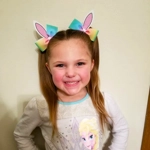Bunny Ears Pigtail Easter Bow Set