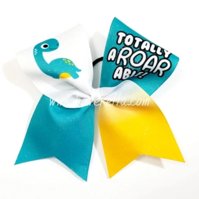Totally Aroarable Dinosaur Cheer Bow