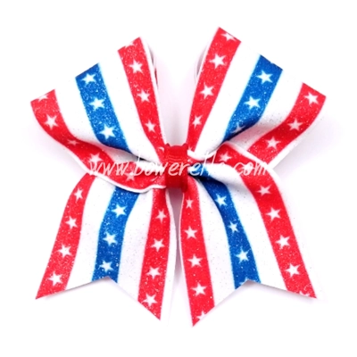 Bands of Stars 4th of July Cheer Bow