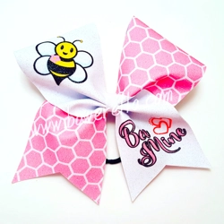 Bee Mine Valentine Cheer Bow