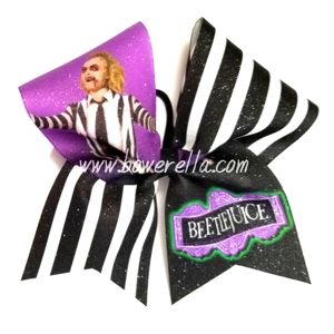 Beetlejuice Halloween Bow