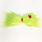 Grinch Heart Christmas Bow