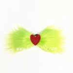 Grinch Heart Christmas Bow