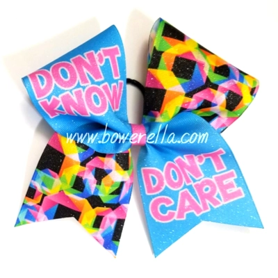 Don't Know, Don't Care Cheer Bow