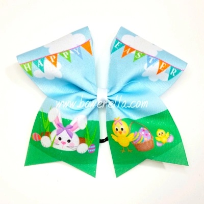 Egg Hunt Easter Cheer Bow