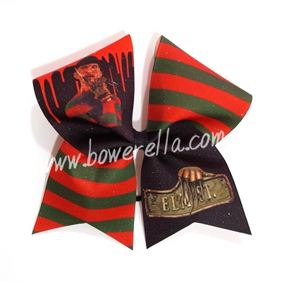 Freddy Krueger Halloween Cheer Bow