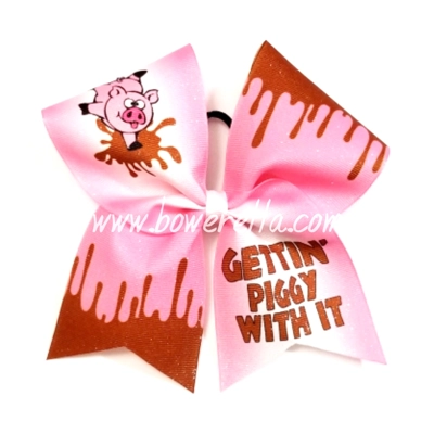 Gettin' Piggy With It Cheer Bow