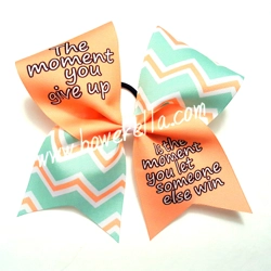 The Moment You Give Up Cheer Bow