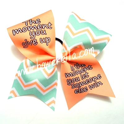 The Moment You Give Up Cheer Bow