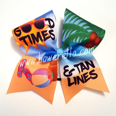 Good Times And Tan Lines Cheer Bow