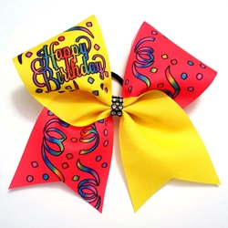 Happy Birthday Cheer Bow