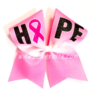 Hope Breast Cancer Awareness Cheer Bow