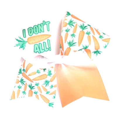 I Don't Carrot All Cheer Bow