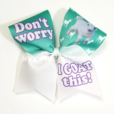 Don't Worry I Goat This Cheer Bow