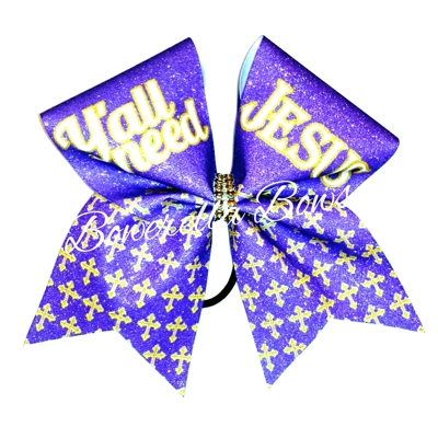 Y'all Need Jesus Cheer Bow