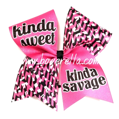 Kinda Sweet Kinda Savage Cheer Bow