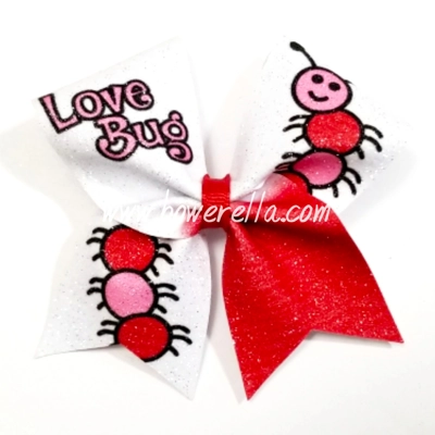 Love Bug Valentine Cheer Bow