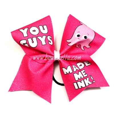 You Guys Made Me Ink Cheer Bow