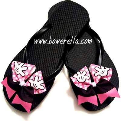 Minnie Flip Flop Bow Set