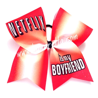 Netflix Is My Boyfriend Cheer Bow