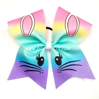 Ombre Bunny Easter Cheer Bow