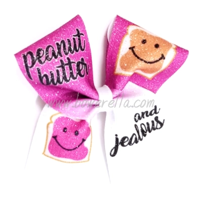 Peanut Butter And Jealous Cheer Bow