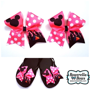 Pink Polka Dot Flip Flop Bow..
