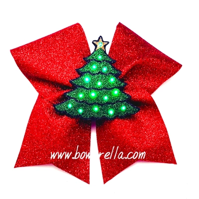 Christmas Tree Color Changing Light Up Cheer Bow