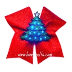 Christmas Tree Color Changing Light Up Cheer Bow
