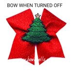 Christmas Tree Color Changing Light Up Cheer Bow