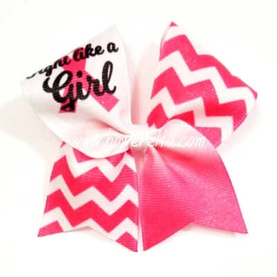 Fight Like A Girl Breast Cancer Awareness Bow