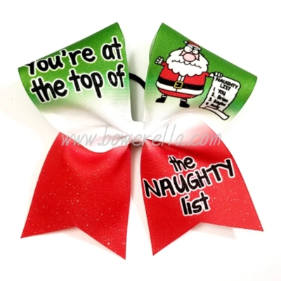 You're At The Top Of The Naughty List Christmas Bow