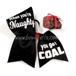 When You're Naughty You Get Coal Christmas Bow