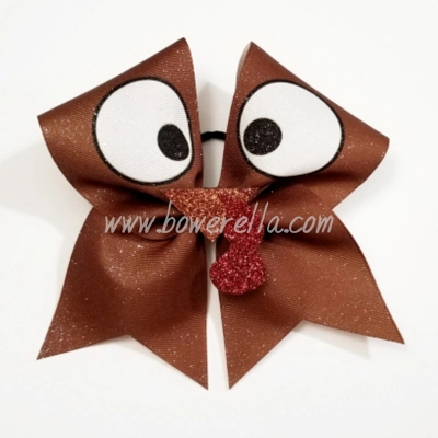 Turkey Face Thanksgiving Bow