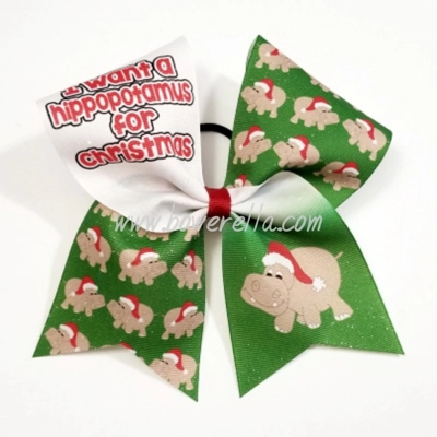 I Want A Hippopotamus For Christmas Bow