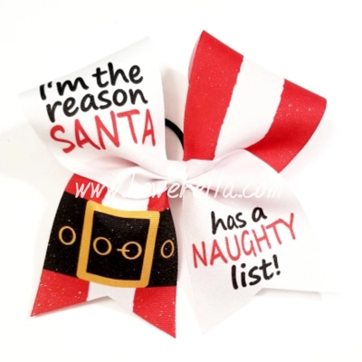 I'm the Reason Santa Has A Naughty List Christmas Bow