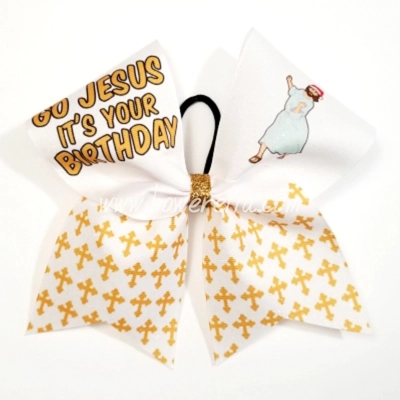 Go Jesus, It's Your Birthday Christmas Bow